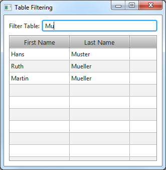 TableView Filter