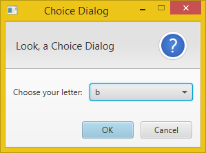 JavaFX Choice Dialog