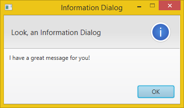 JavaFX Information Dialog