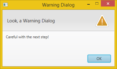 JavaFX Warning Dialog