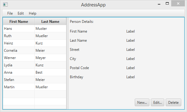 Part 2 Model And Tableview Javafx Tutorial Code Makery Ch - 