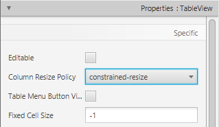 Column Resize Policy